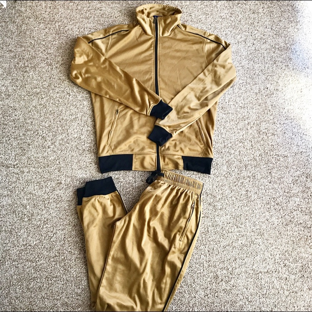 Gold & Black Track Suit